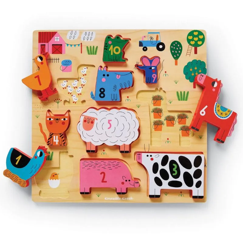 10 Piece Stacking Wooden Puzzle