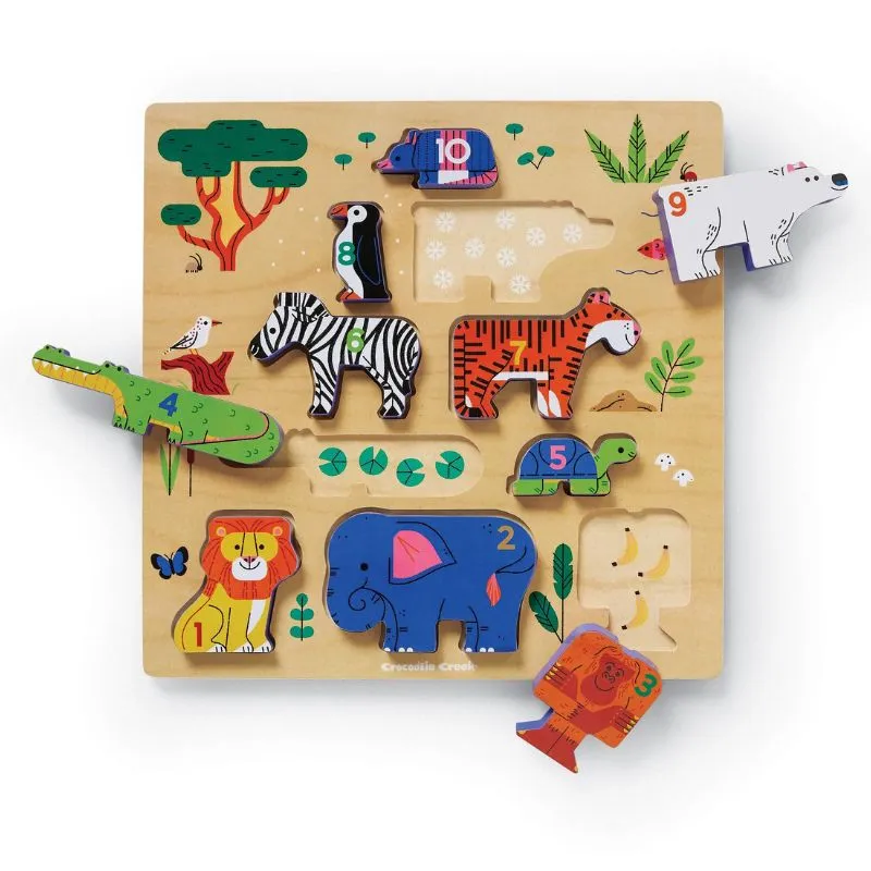 10 Piece Stacking Wooden Puzzle