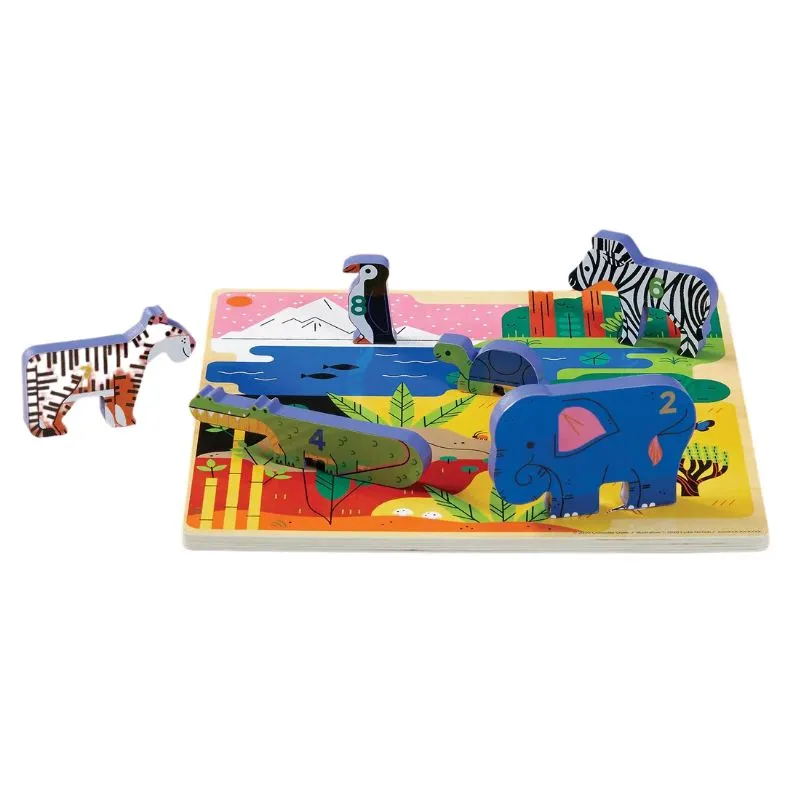 10 Piece Stacking Wooden Puzzle