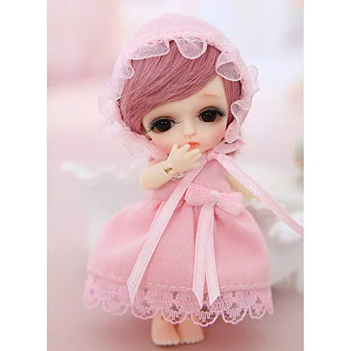 1/12 BJD Doll 9 cm Ball Joints SD Dolls Action Figure DIY Toy Best Gift with Clothes Wigs Free Makeup for Girls,A