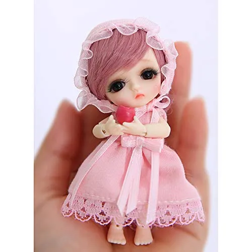 1/12 BJD Doll 9 cm Ball Joints SD Dolls Action Figure DIY Toy Best Gift with Clothes Wigs Free Makeup for Girls,A