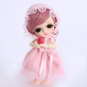 1/12 BJD Doll 9 cm Ball Joints SD Dolls Action Figure DIY Toy Best Gift with Clothes Wigs Free Makeup for Girls,A