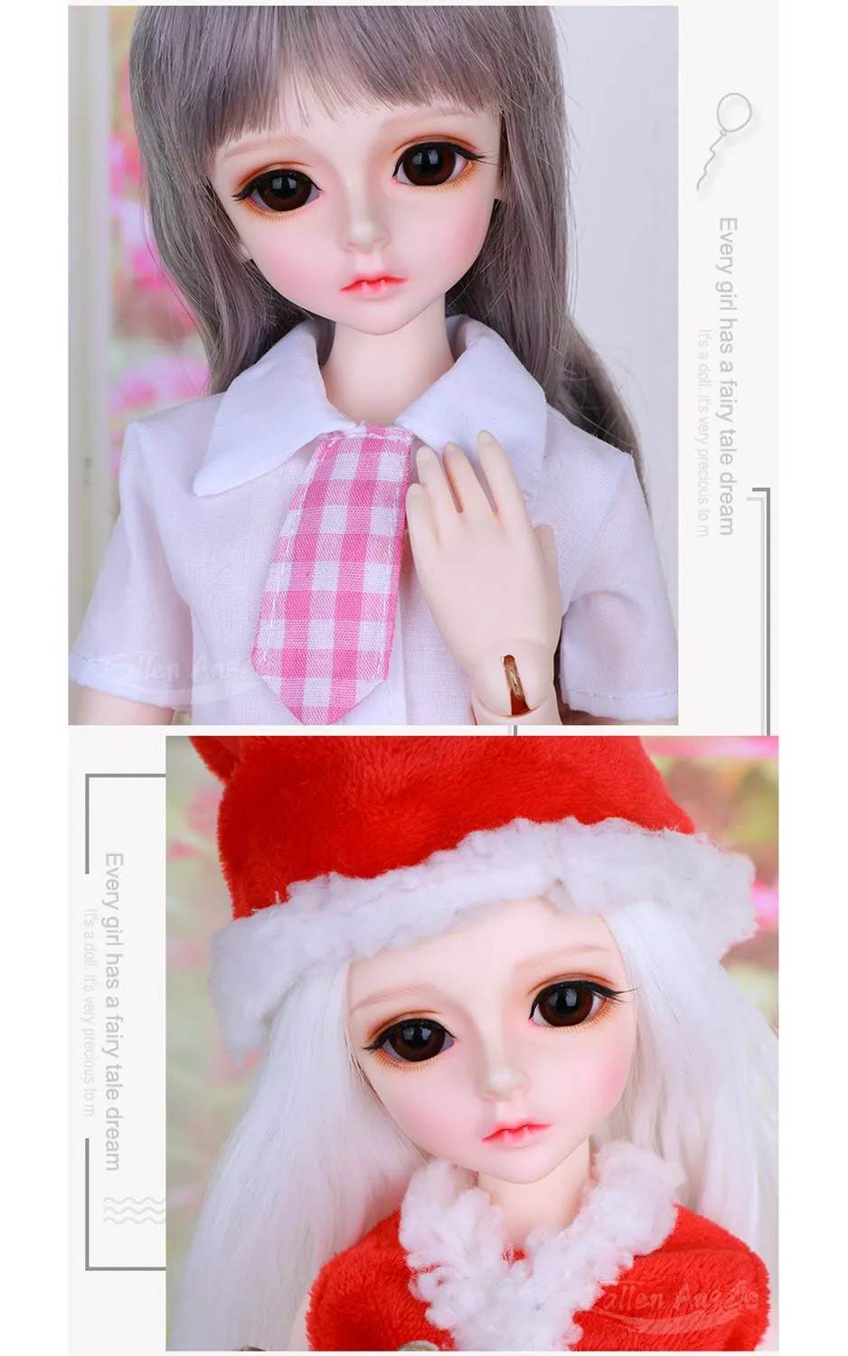 1/4 BJD Doll Bory, SD Dolls 15 Inch 19 Ball Jointed Doll DIY Toys with Full Set Clothes Shoes Wig Makeup, Best Gift for Girls,D