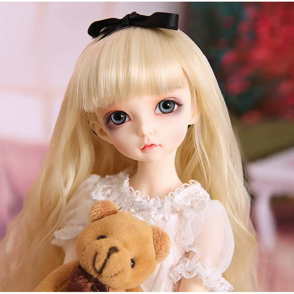 1/4 BJD Doll Purple Dress 41Cm 15Inch 19 Jointed with Full Set Clothes Shoes Wig Makeup Baby Doll Toy Gift for Girs's Toy