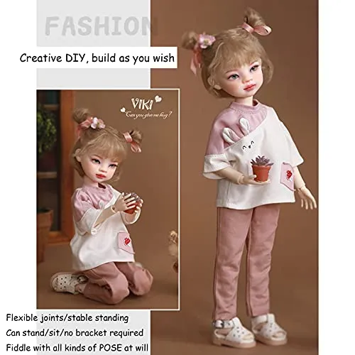 27.5cm/10.82in BJD Doll 1/6 Mini SD Doll, Flexible Joints, Strong Plasticity, with Full Set Clothes   Wig   Shoes   Delicate Makeup