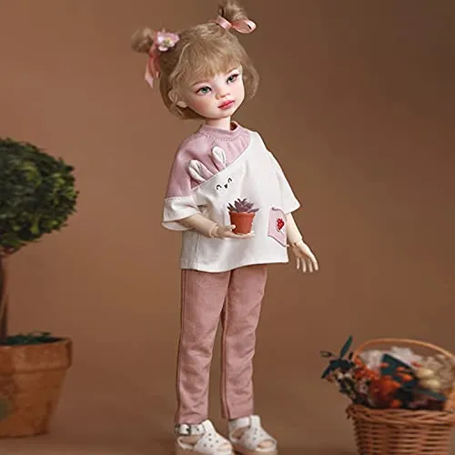 27.5cm/10.82in BJD Doll 1/6 Mini SD Doll, Flexible Joints, Strong Plasticity, with Full Set Clothes   Wig   Shoes   Delicate Makeup