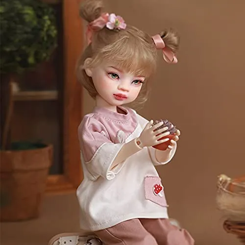 27.5cm/10.82in BJD Doll 1/6 Mini SD Doll, Flexible Joints, Strong Plasticity, with Full Set Clothes   Wig   Shoes   Delicate Makeup