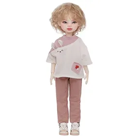 27.5cm/10.82in BJD Doll 1/6 Mini SD Doll, Flexible Joints, Strong Plasticity, with Full Set Clothes   Wig   Shoes   Delicate Makeup