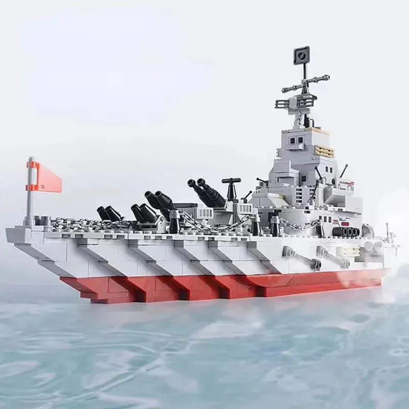 8 in 1 Army Ocean Cruiser Warship Building Blocks 1000pcs Set Aircraft Carrier Army Ship Transformer Bricks Toys for Children