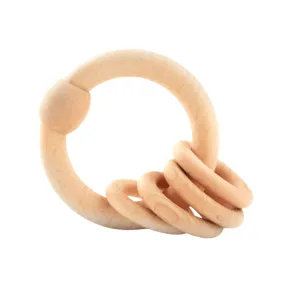 Ariro Toys Wooden rattle- Circular natural