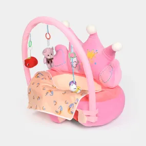 Baby Crown Floor Seat/Support Sofa Seat 6M  | 909-Pink