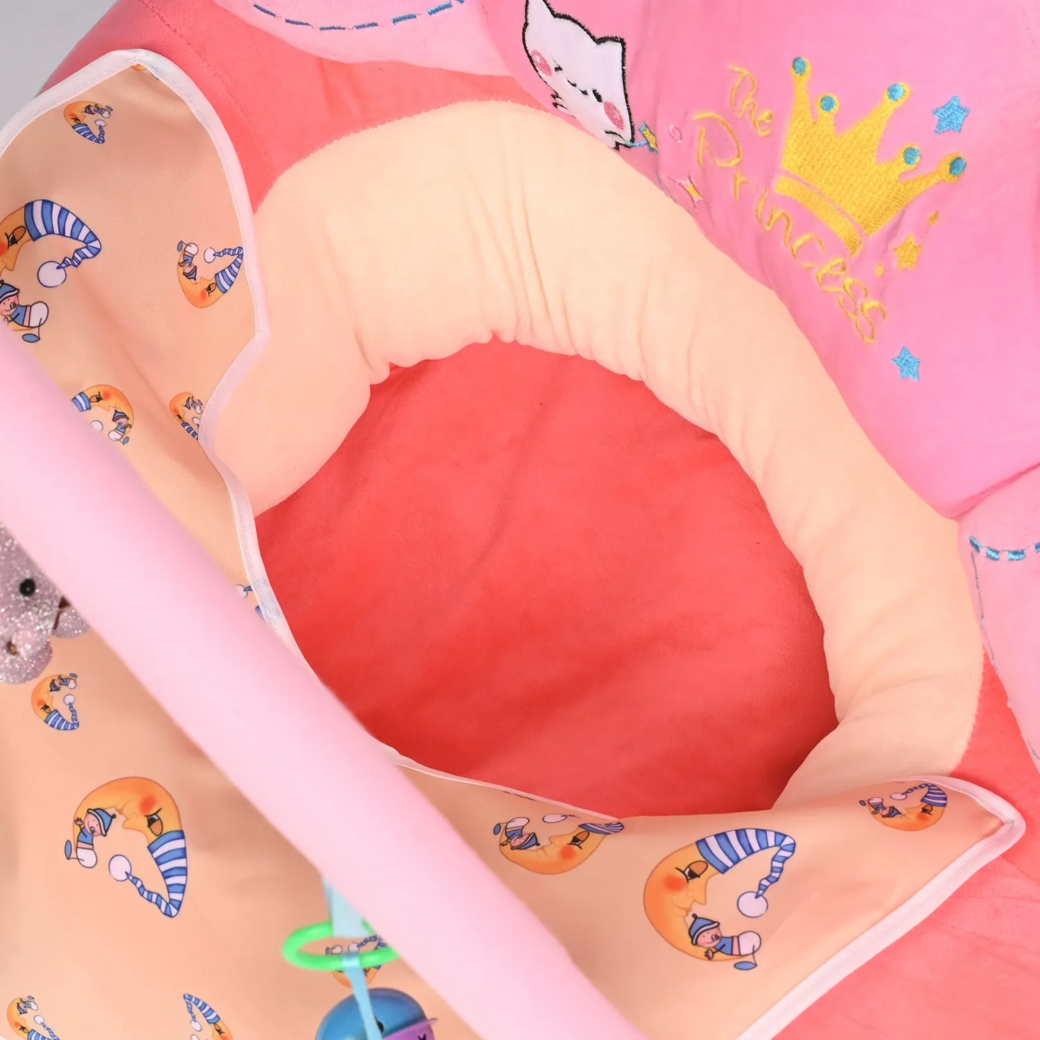 Baby Crown Floor Seat/Support Sofa Seat 6M  | 909-Pink