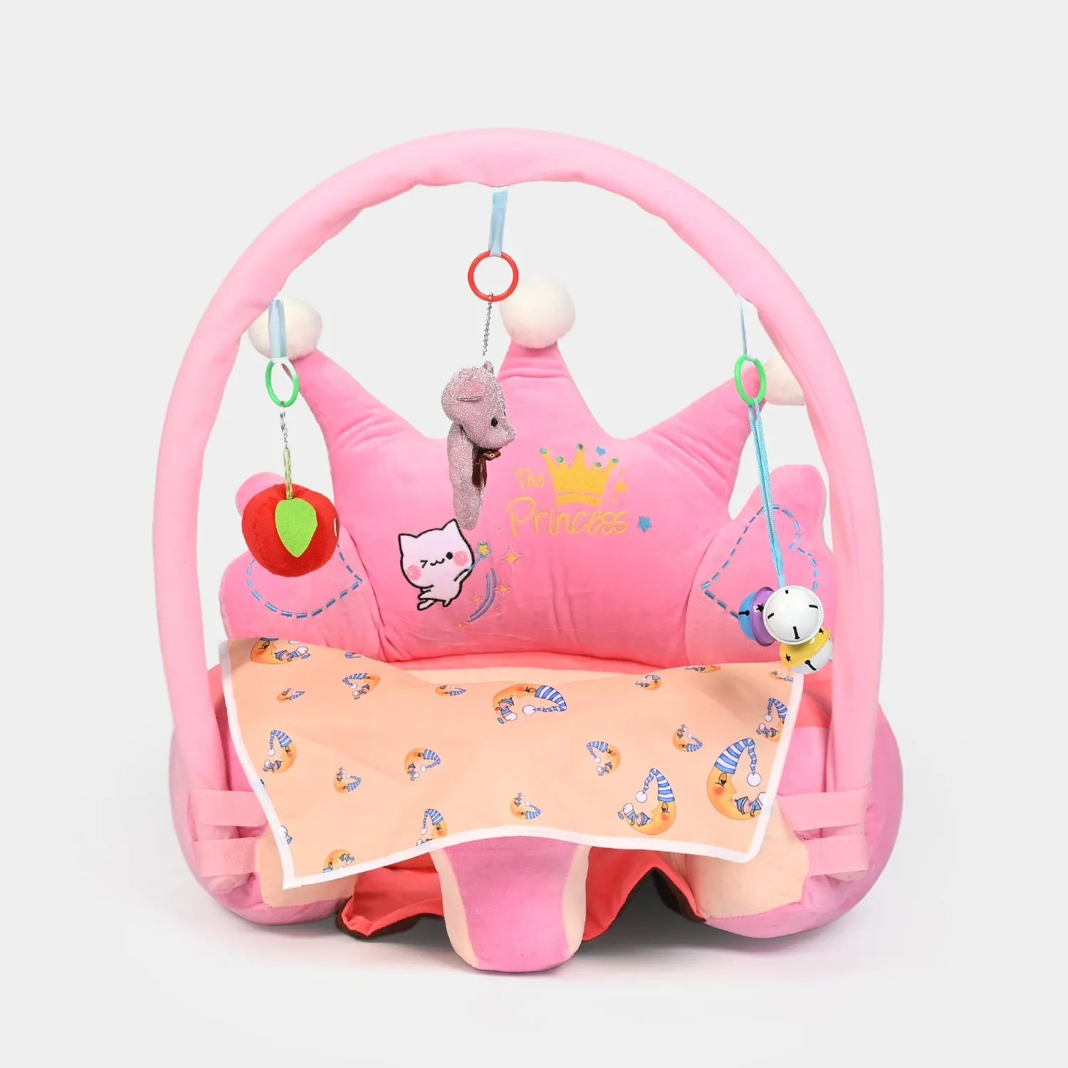 Baby Crown Floor Seat/Support Sofa Seat 6M  | 909-Pink