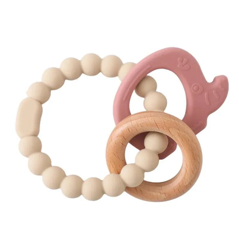 Baby Teethers, BPA-Free Food-Grade Silicone, Soft & Gentle Relief for Teething Pain, Fun Shapes & Colors