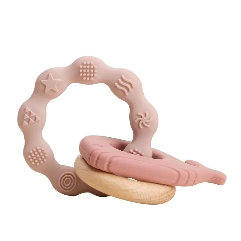 Baby Teethers, BPA-Free Food-Grade Silicone, Soft & Gentle Relief for Teething Pain, Fun Shapes & Colors
