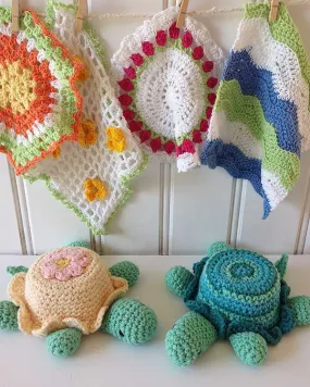 Baby Washcloths and Rattles Crochet Pattern