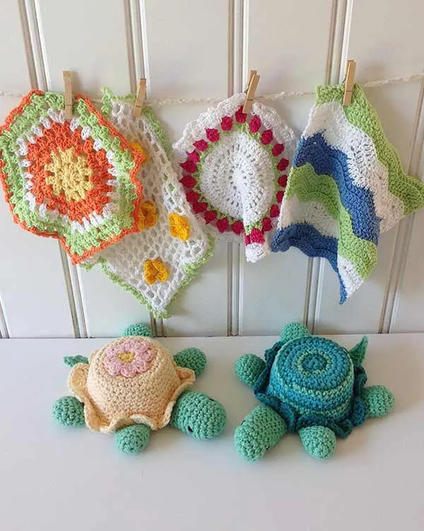 Baby Washcloths and Rattles Crochet Pattern