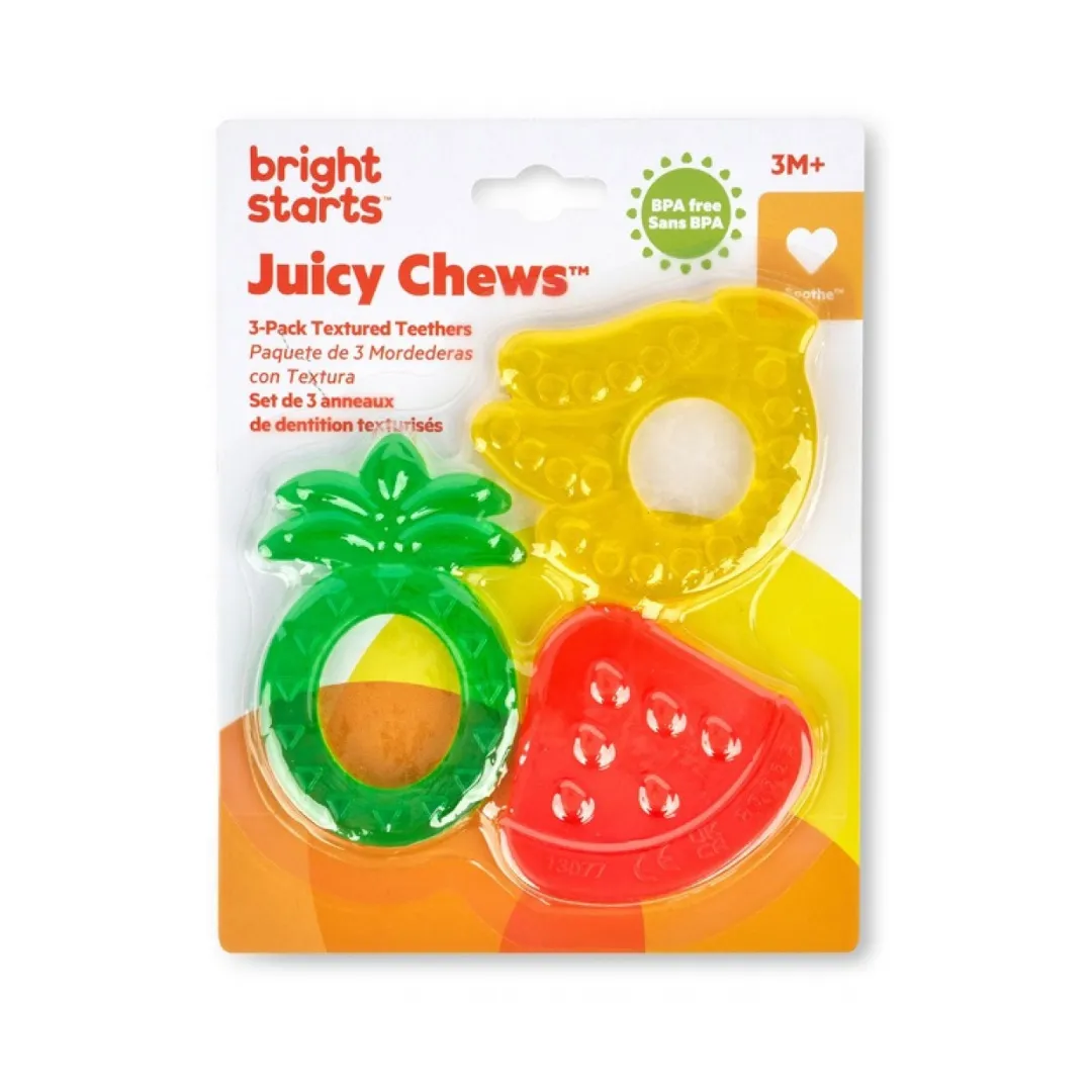 Bright Starts Juicy Chews 3-Pack Textured Teethers (3m )