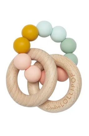 Bubble Sillicone and Wood Teether