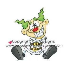 C.C. Designs - Doodle Dragon Cling Stamp 3In.X2.75In. Crazy 4 U*
