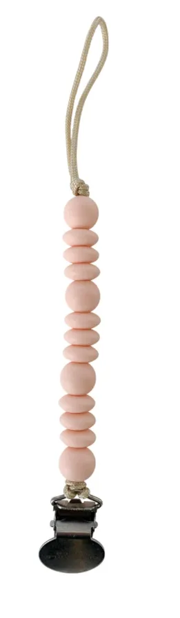 Chewable Charm Grace Pacifier Clip- Pale Blush