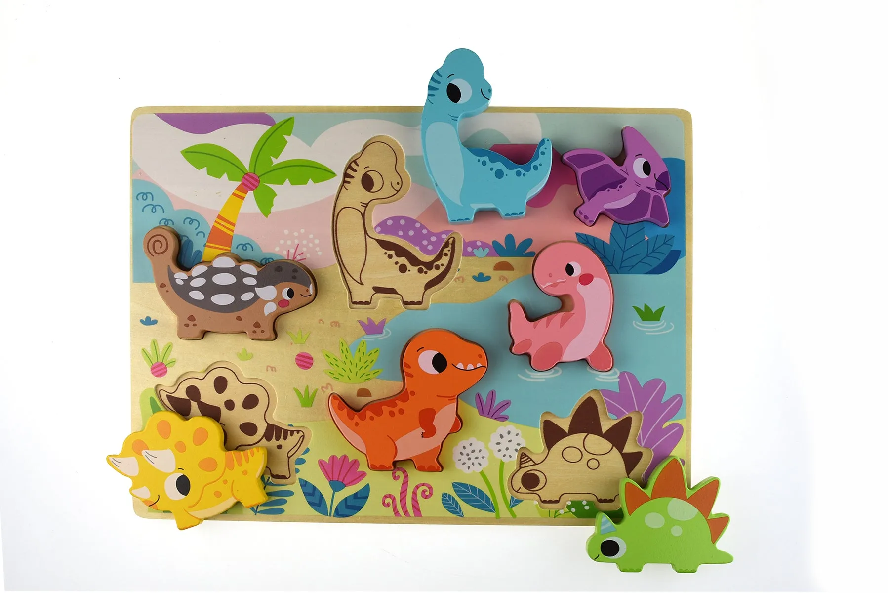Chunky Wooden Puzzle: Dinosaurs 7pc