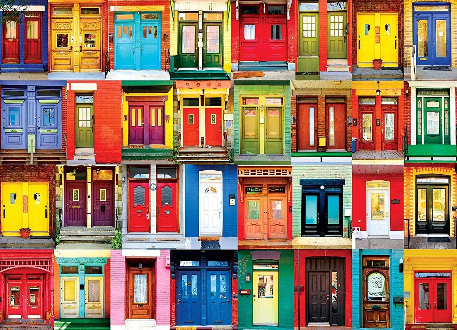Colorful Montreal Doors 1000 Piece Kodak Premium Jigsaw Puzzle