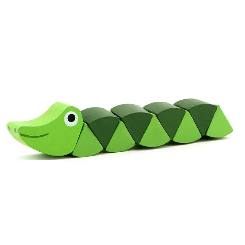 Colorful Wooden Worm Puzzles