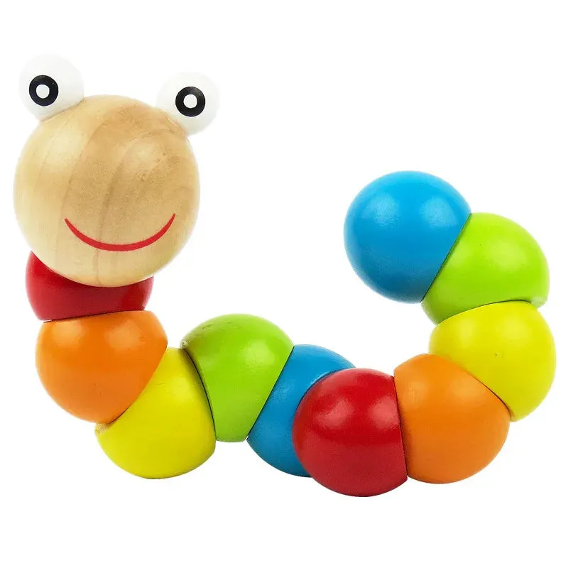 Colorful Wooden Worm Puzzles