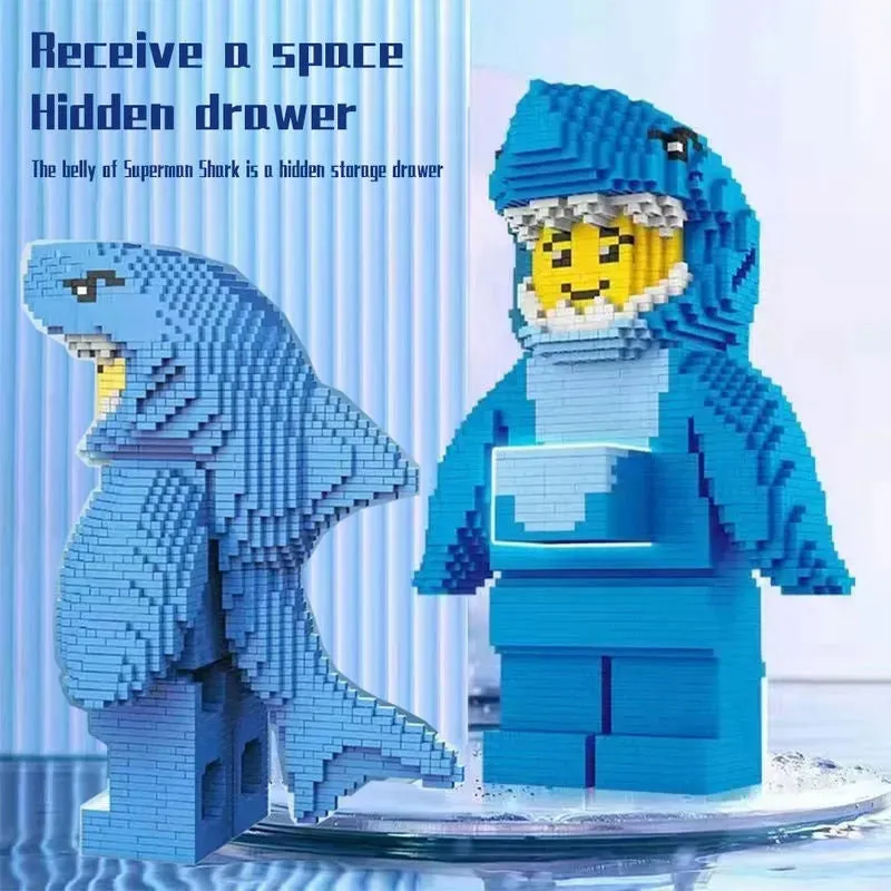 Creator Expert MOC Shark Man MINI Bricks Toy