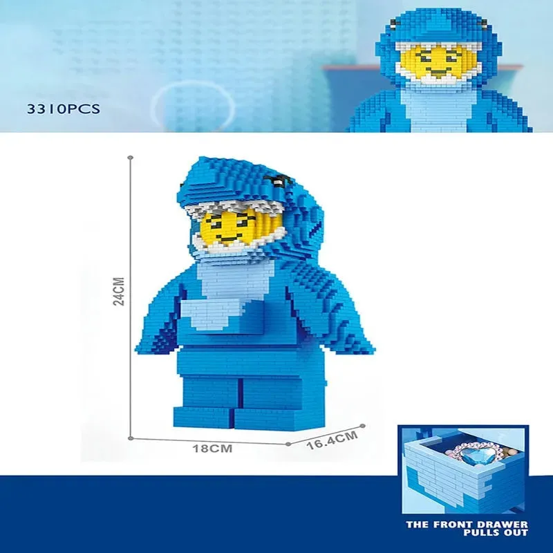 Creator Expert MOC Shark Man MINI Bricks Toy