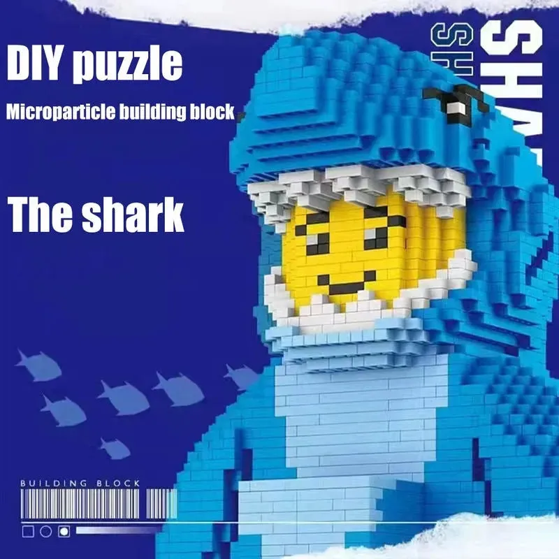 Creator Expert MOC Shark Man MINI Bricks Toy