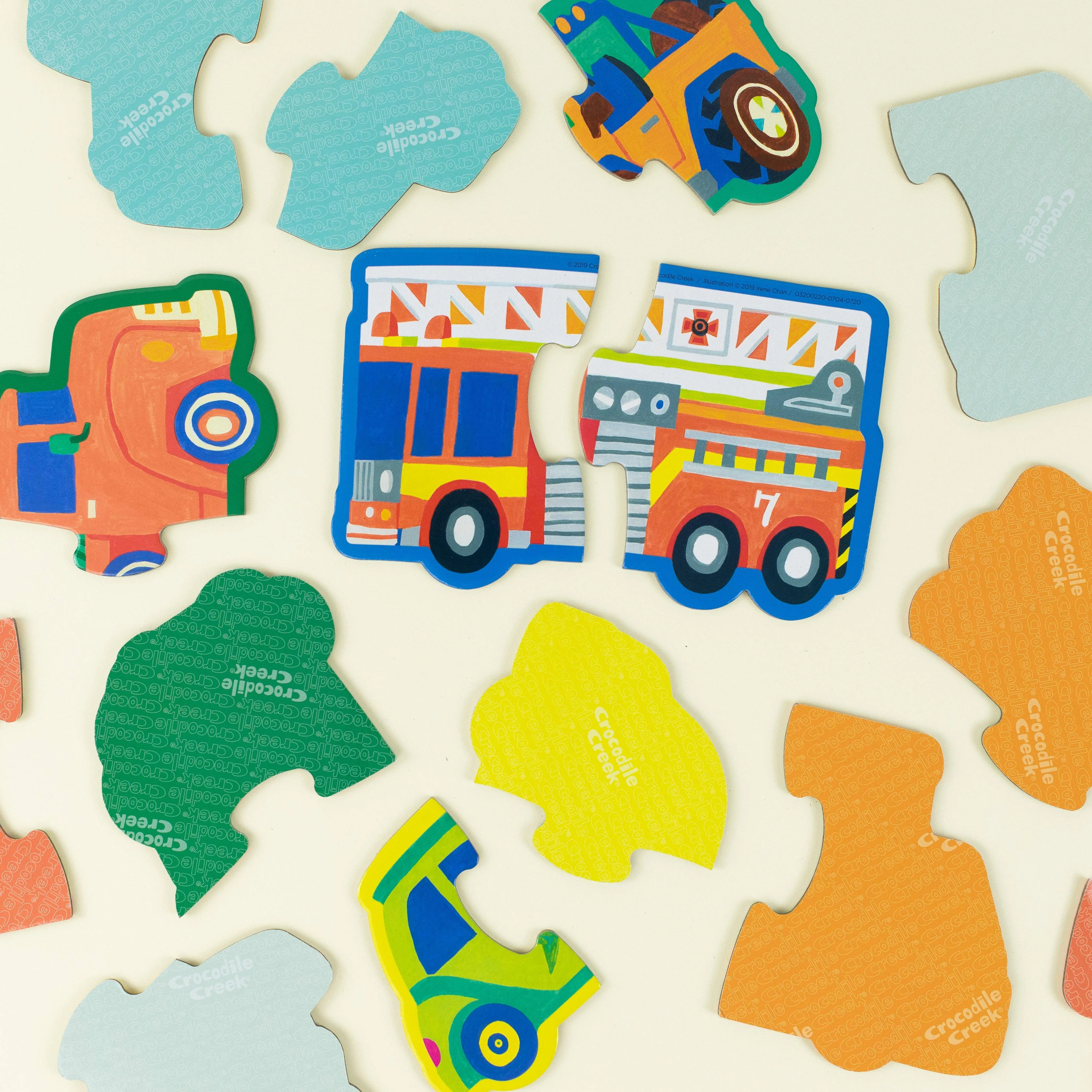 Crocodile Creek Let's Begin Puzzle 2pcs Vehicles Toddler Toys 2yrs 