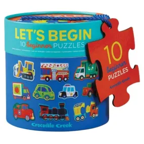 Crocodile Creek Let's Begin Puzzle 2pcs Vehicles Toddler Toys 2yrs 