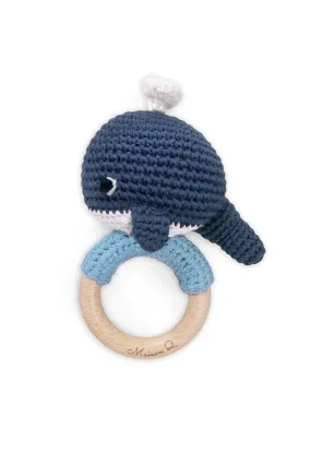 Delightful Whale Crocheted Baby Rattle