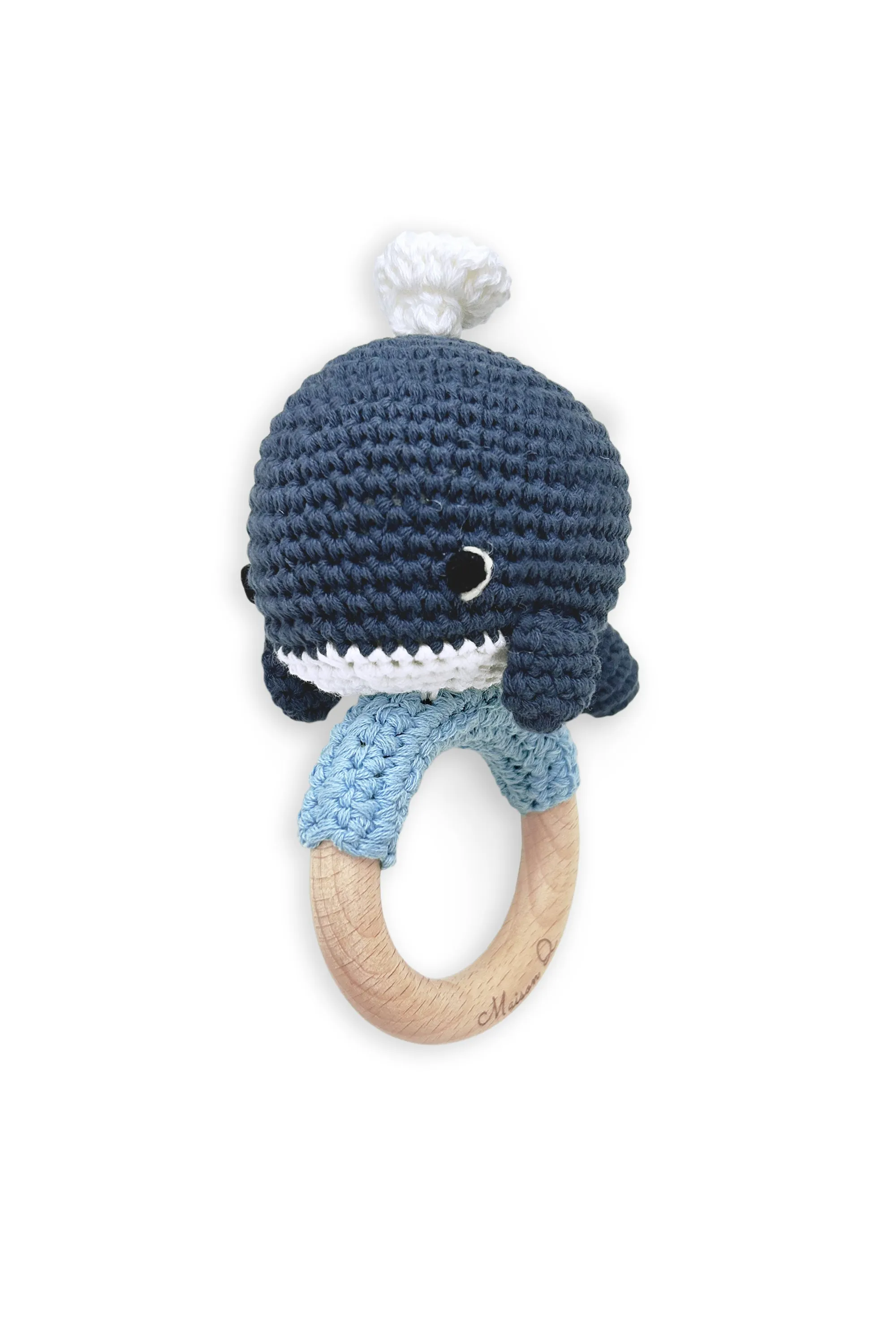 Delightful Whale Crocheted Baby Rattle