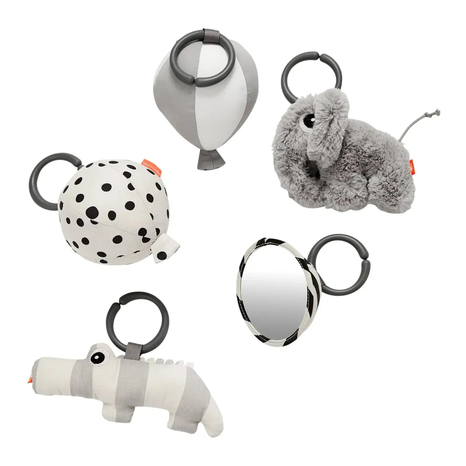 Done by Deer, Fun Activity Play Gym with Mat, Grey