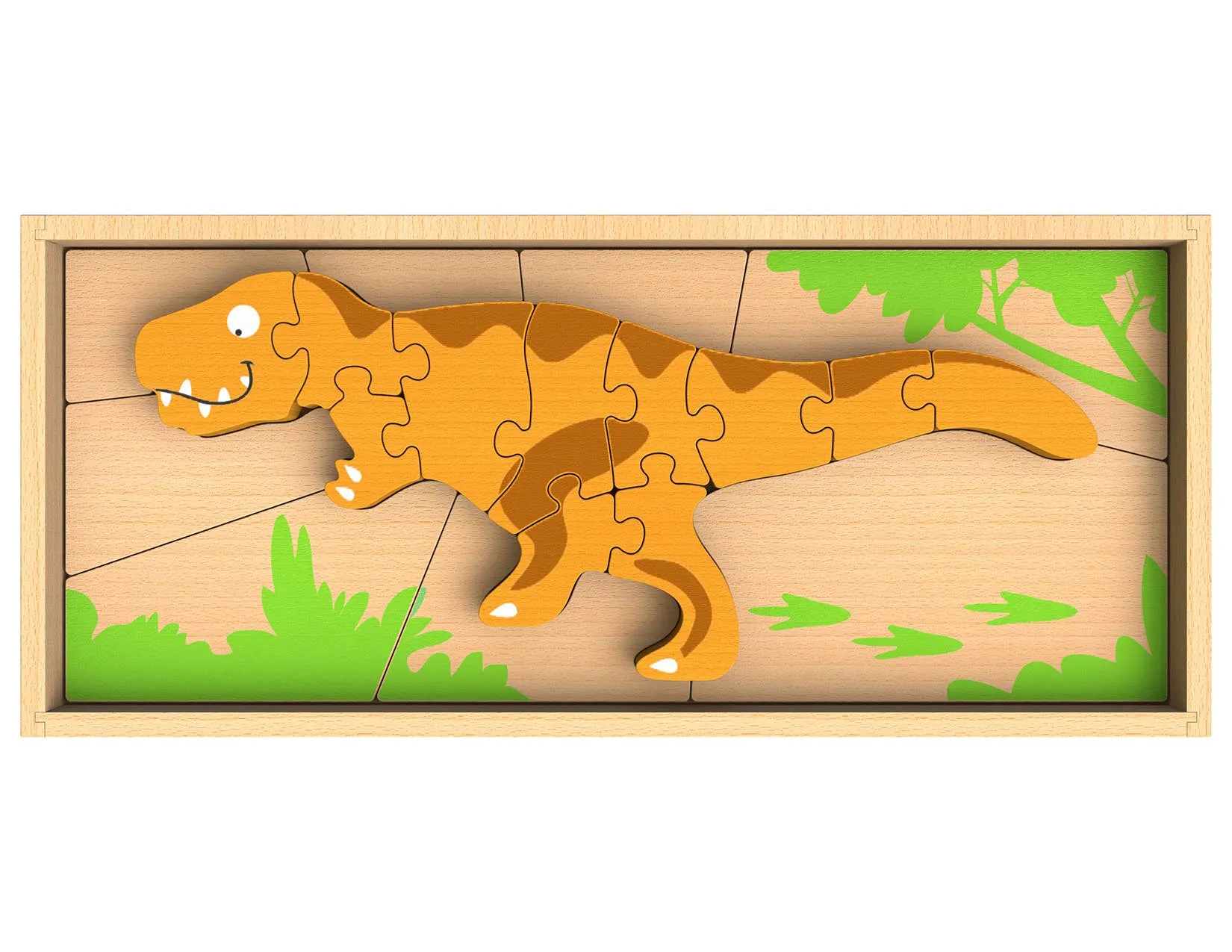 Double Sided Dino Skeleton Puzzle - Tyrannosaurus by BeginAgain