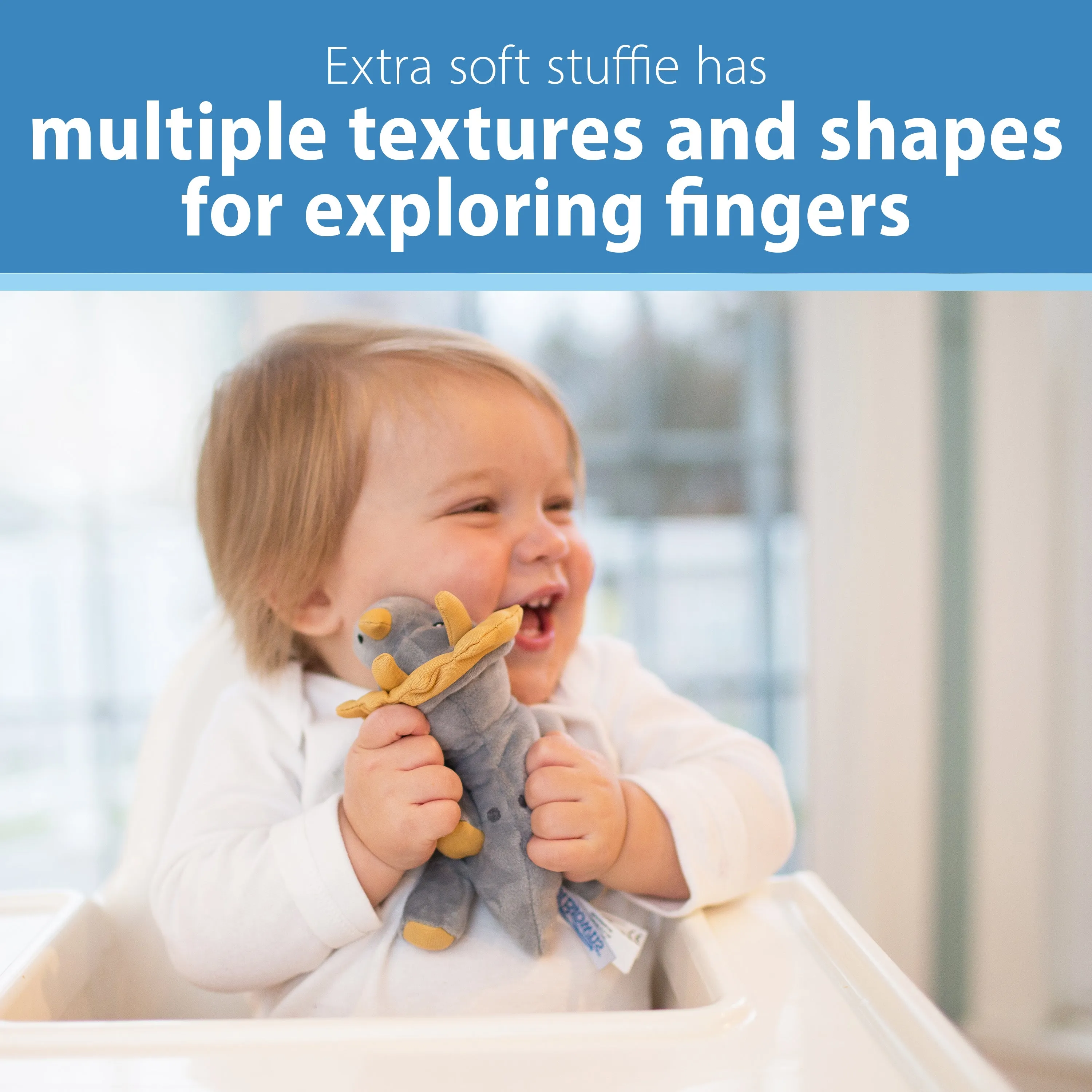 Dr. Brown’s® Lovey Pacifier and Teether Holder, Triceratops
