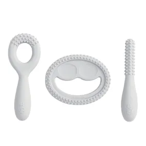 EzPz 3-Piece Oral Development Tools Set - Pewter
