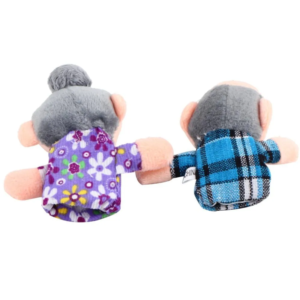 Finger Plush Puppet Happy Family Story Telling Dolls Support Children Baby Educational Toys-6pcs/set