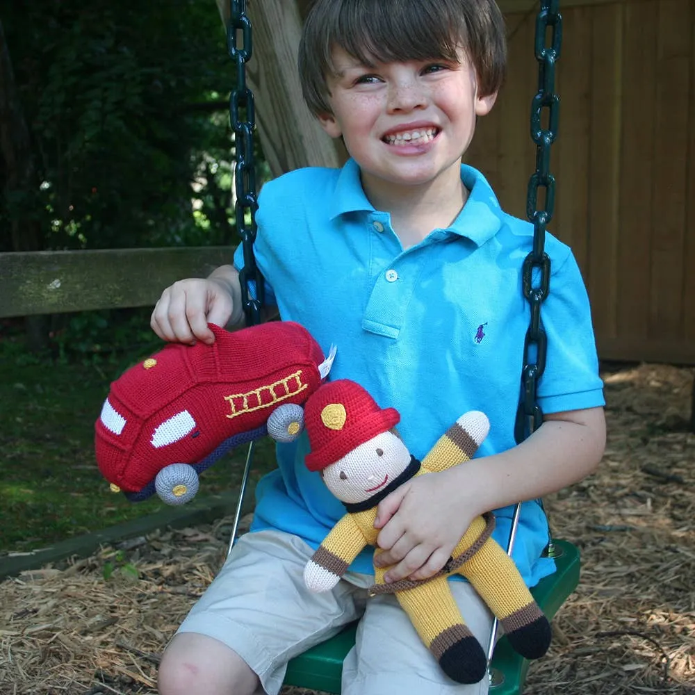 Fireman Knit Doll: 12" Plush