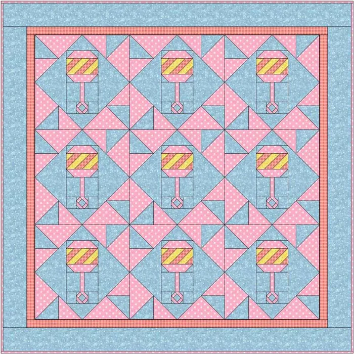 Goo Goo Gaa Gaa Quilt Pattern BL2-110w  - Wholesale Product