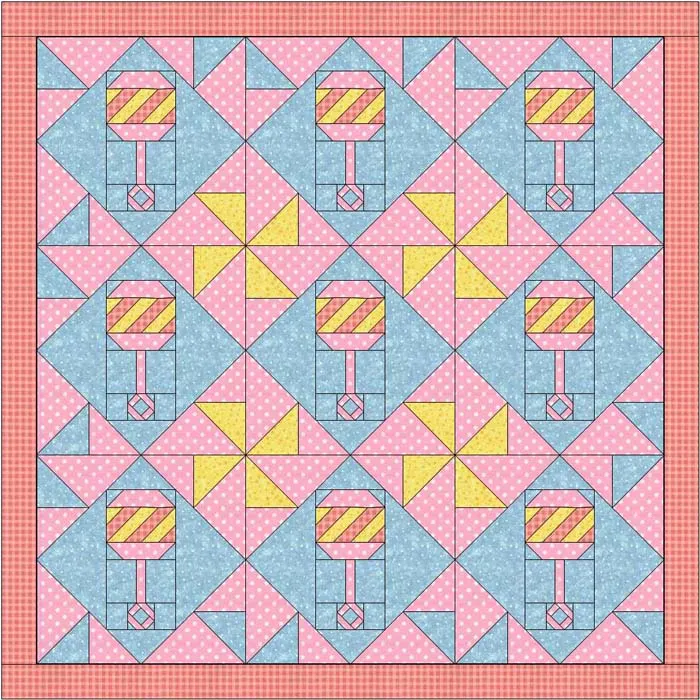 Goo Goo Gaa Gaa Quilt Pattern BL2-110w  - Wholesale Product