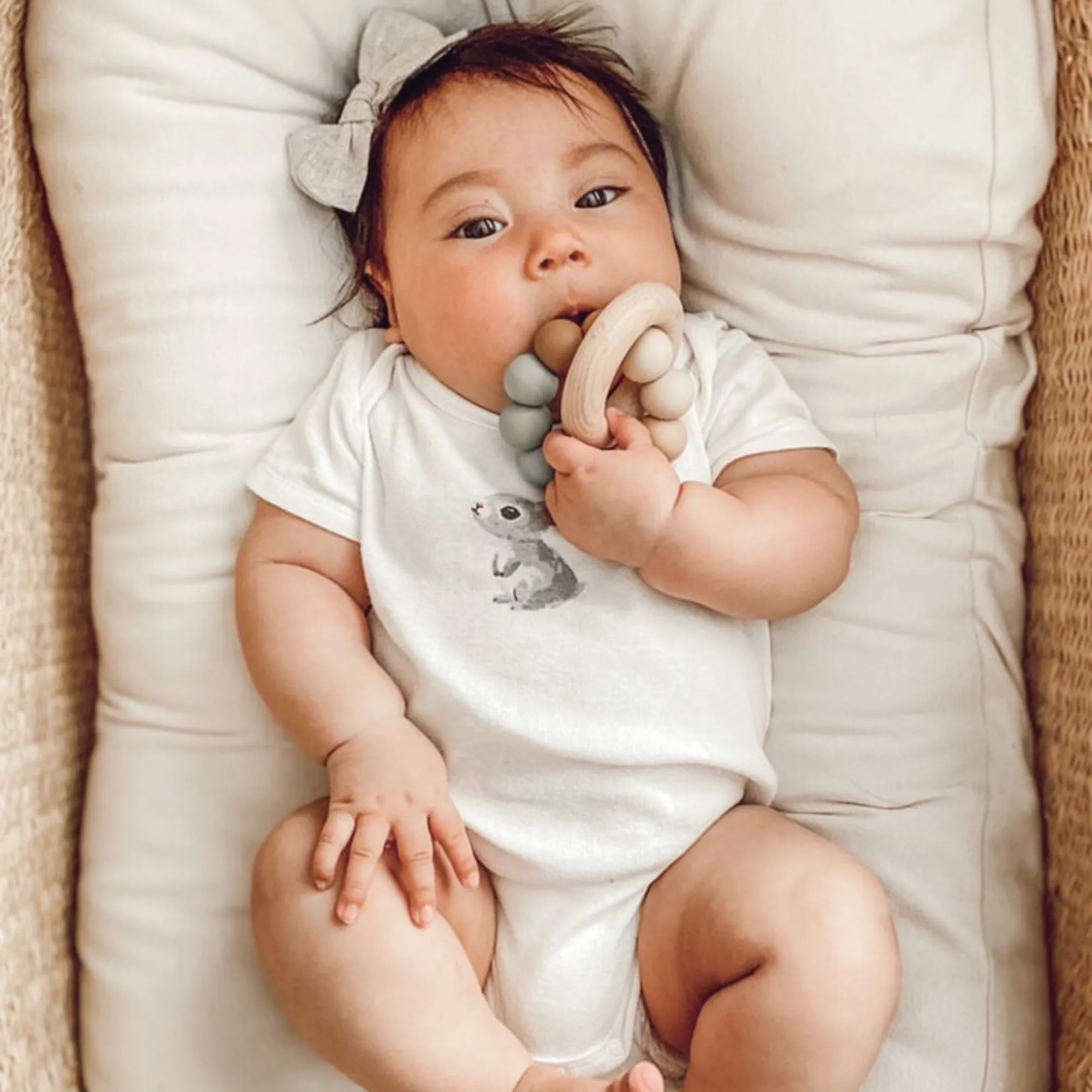 Grant Teething Ring - Modern Colors by Pretty Please Teethers