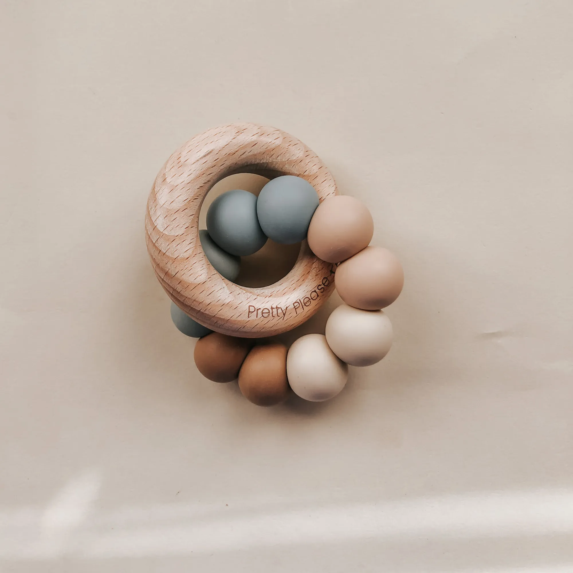 Grant Teething Ring - Modern Colors by Pretty Please Teethers