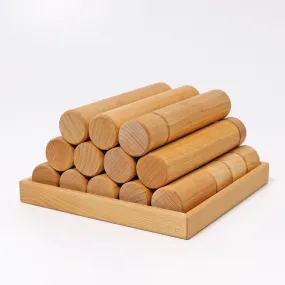 Grimm's Spiel and Holz Large Building Rollers Natural