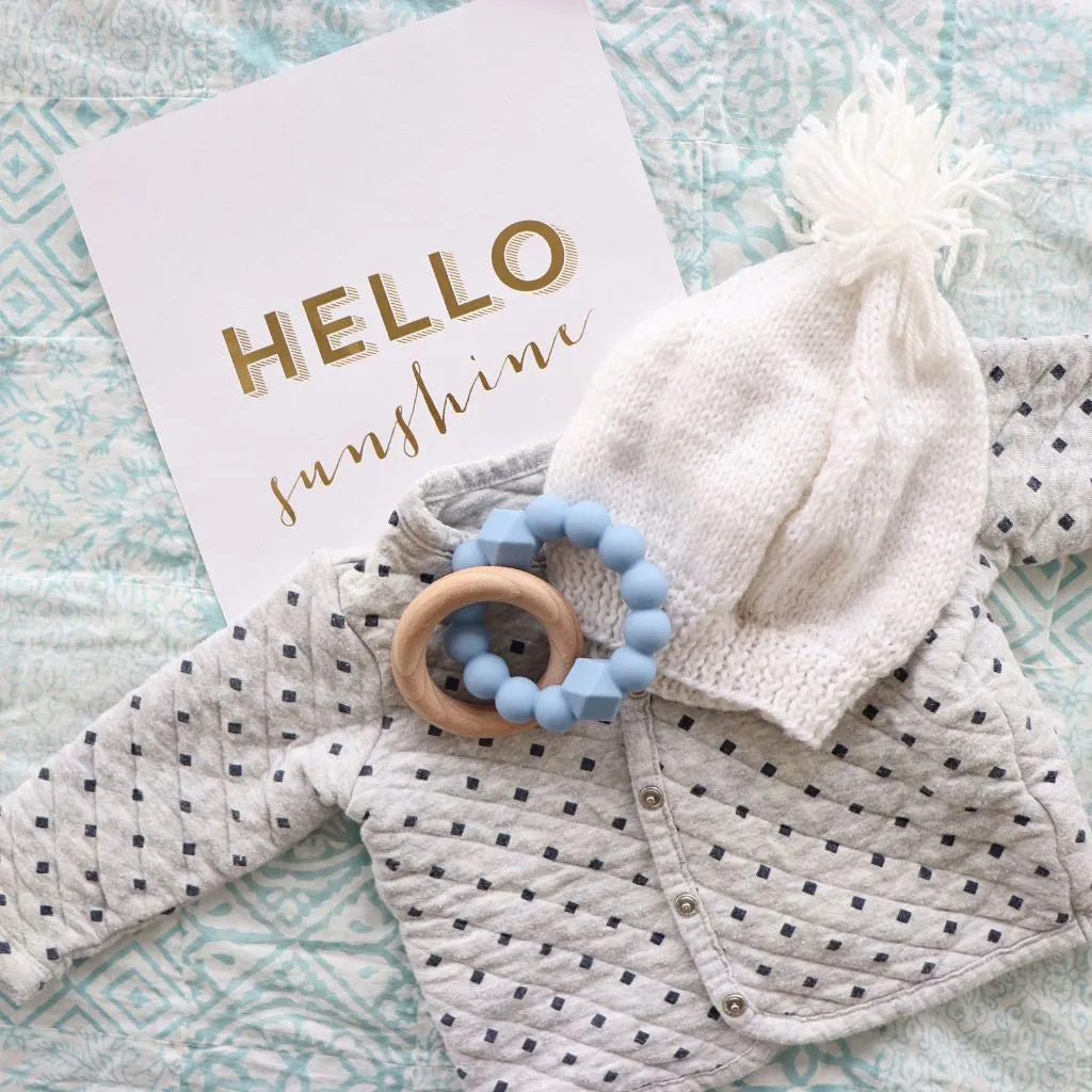 Jellystone Designs Moon Baby Teether - Sage