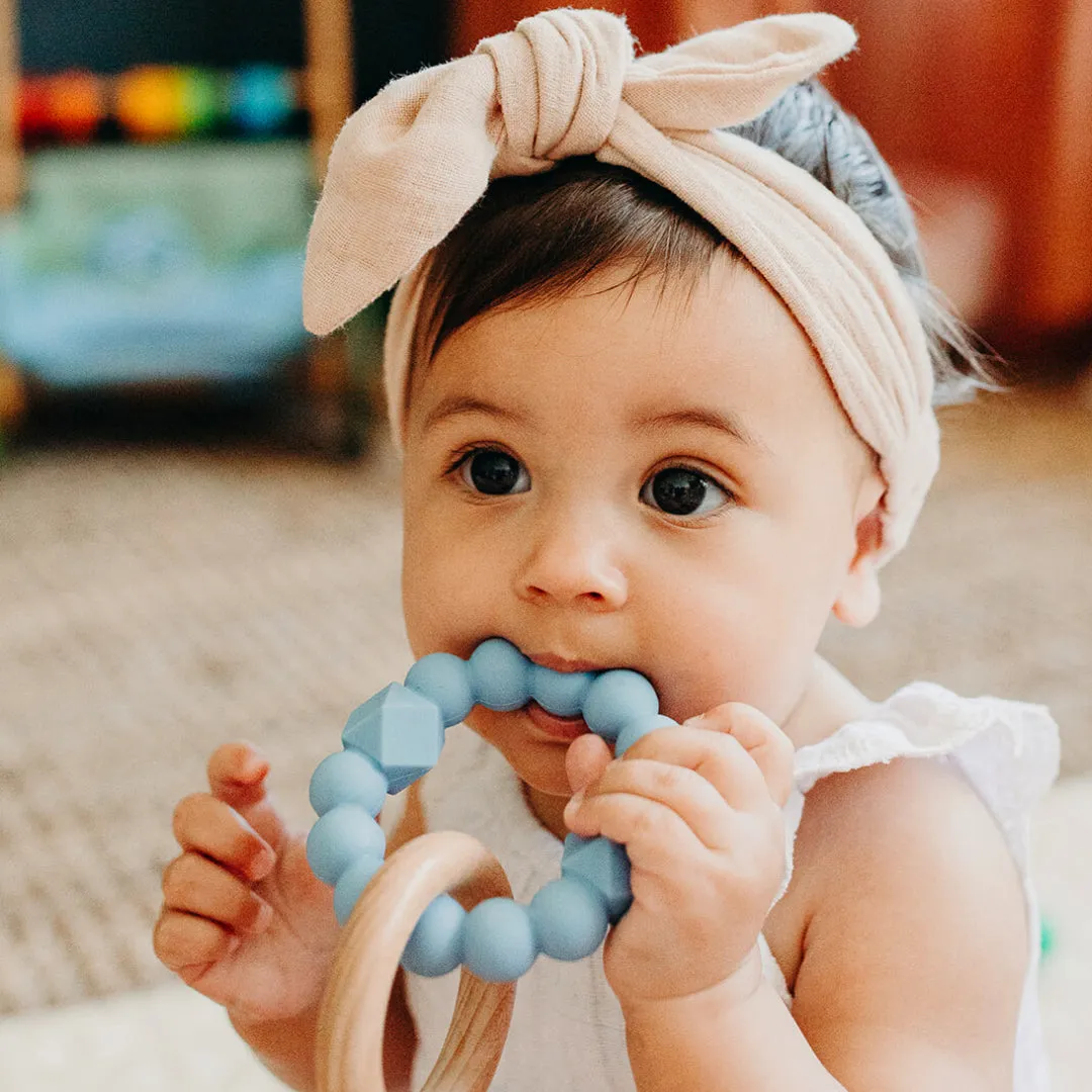 Jellystone Designs Moon Baby Teether - Sage