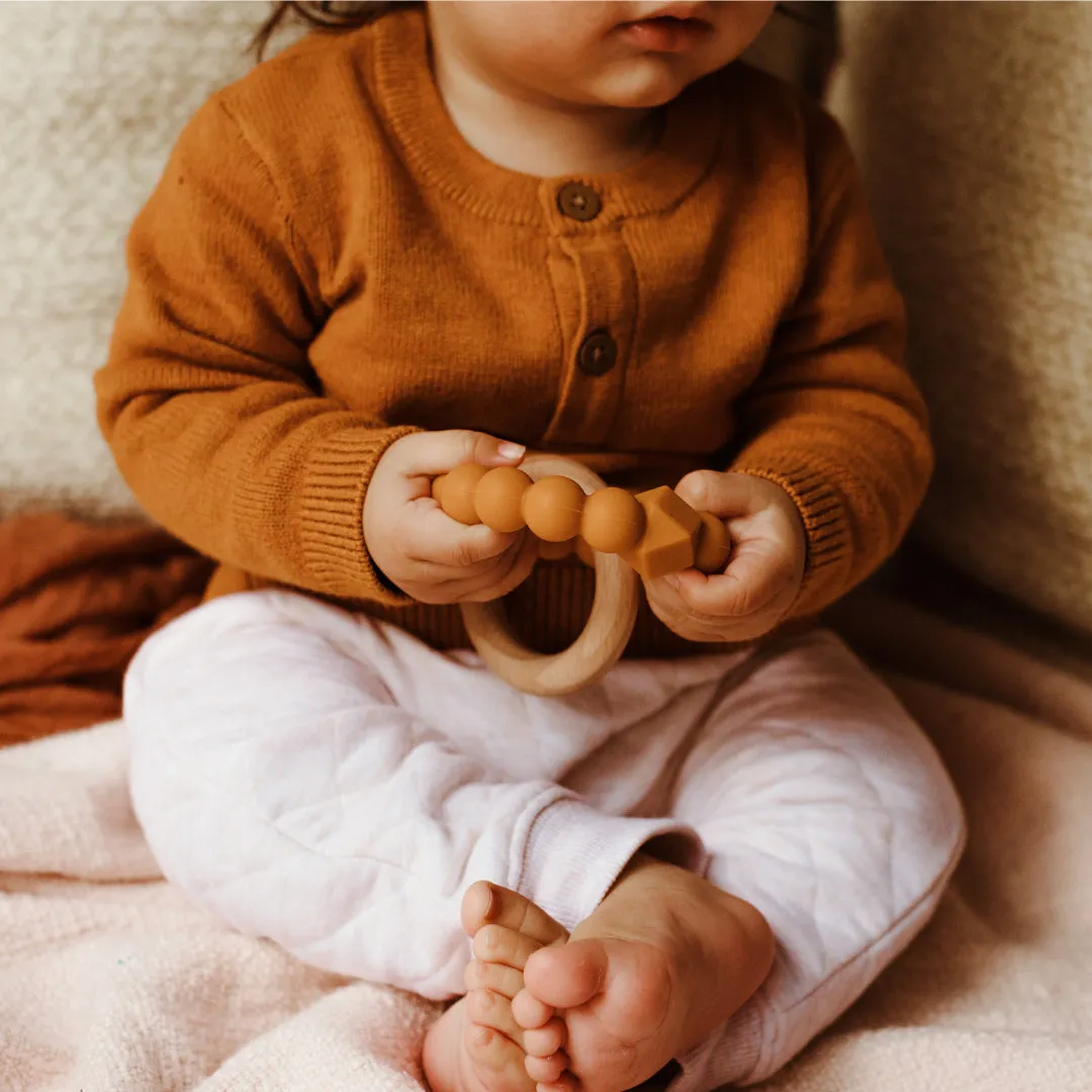 Jellystone Designs Moon Baby Teether - Sage